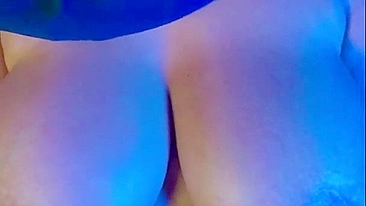 Muslim mistress wife in hijab putting a condom on big strapon