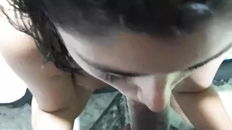 My lustful mom sucks my dick while my dad rests in the other room