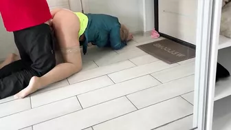 Mom has a big booty under her mini skirt for taboo anal sex with son