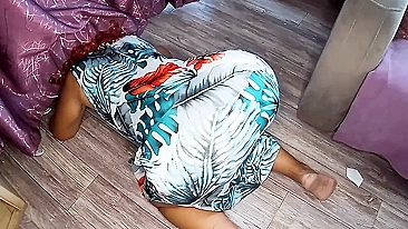 Curly-haired mommy makes her step son happy by giving her ass for pounding