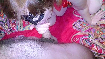 Hairy dude inserted his hard cock in mom's asshole and let her suck it
