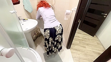 Nasty mom son XXX movie with unscripted doggystyle anal in the bathroom