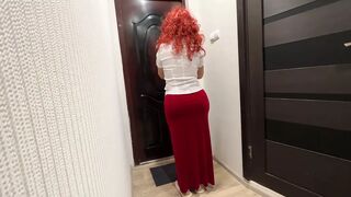 Curly-haired mature mom gets down on all fours and gets a big dick in her ass