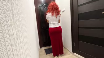 Curly-haired mature mom gets down on all fours and gets a big dick in her ass