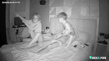 Dad installed spy cam in the twins room and spies on a they fuck brother