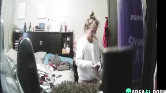 Wife turn on camera laptop in bathroom and catches husband fucks babysitter