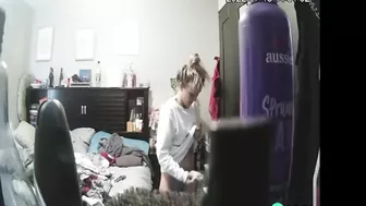 Wife turn on camera laptop in bathroom and catches husband fucks babysitter