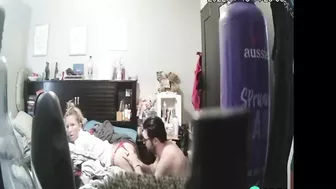 Wife turn on camera laptop in bathroom and catches husband fucks babysitter