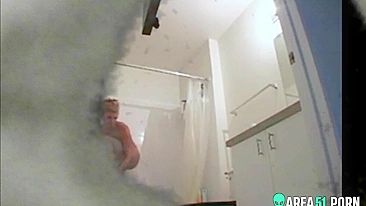 Brother installed spy cam in the bathroom and caught sister full nude