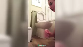 I saw porn history on daughter's phone she nasty bitch licking the toilet bowl