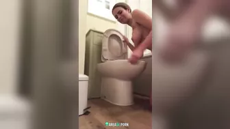 I saw porn history on daughter's phone she nasty bitch licking the toilet bowl