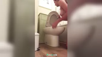 I saw porn history on daughter's phone she nasty bitch licking the toilet bowl