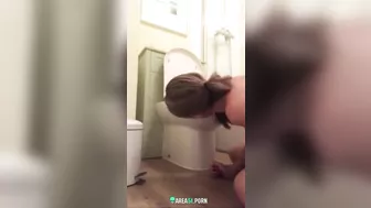 I saw porn history on daughter's phone she nasty bitch licking the toilet bowl