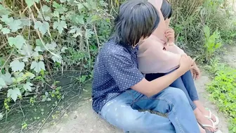Cheating hijab desi girl fuck outdoors in jungle her lover