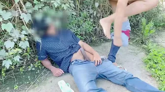 Cheating hijab desi girl fuck outdoors in jungle her lover