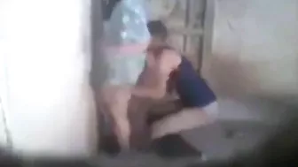 Arab wife gets fuck with neighbour while devout husband in the mosque