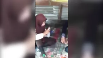 A dusky Indonesian village wife and her husband's best friend have hardcore sex