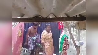 Leaked Desi XXX MMS, Indian boy fucking chubby aunty in outdoor bathroom