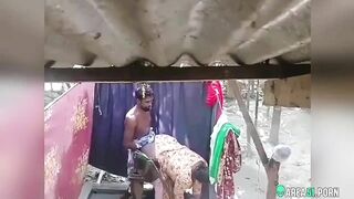 Leaked Desi XXX MMS, Indian boy fucking chubby aunty in outdoor bathroom