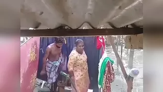 Leaked Desi XXX MMS, Indian boy fucking chubby aunty in outdoor bathroom