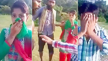 Viral Desi XXX video! Punjabi girl caught having sex outdoor with two local guy