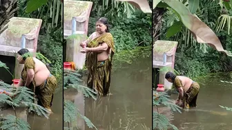 Mature village aunty caught bathing jungle in river,  Leaked Desi XXX sex Mature village aunty caught bathing jungle in river,  Leaked Desi XXX sex