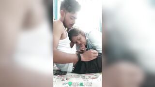 Leaked desi mms: Naughty village college girl gives blowjob outdoor BF