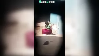 Huge tits village aunty topless bathing caught by spy cam