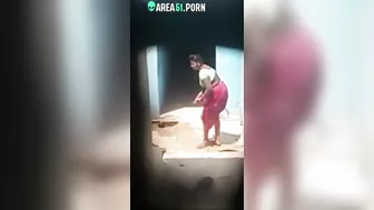 Huge tits village aunty topless bathing caught by spy cam