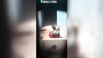 Huge tits village aunty topless bathing caught by spy cam