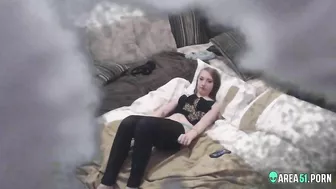 Spy cam inside daughter's room caught her masturbating on couch