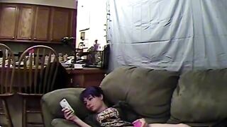 When parents gone, i сaught my slutty sis masturbating watching porno