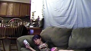 When parents gone, i сaught my slutty sis masturbating watching porno