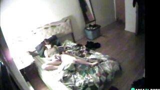 Luscious babe caught masturbating on hidden cam while alone at home