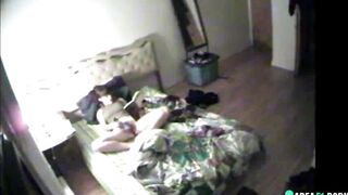 Luscious babe caught masturbating on hidden cam while alone at home