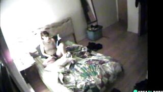 Luscious babe caught masturbating on hidden cam while alone at home