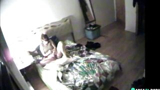 Luscious babe caught masturbating on hidden cam while alone at home