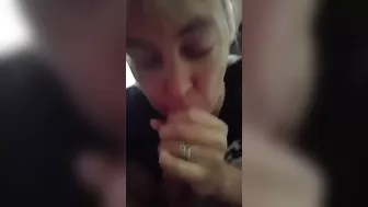 Hungry for sex mother gives her son a blowjob