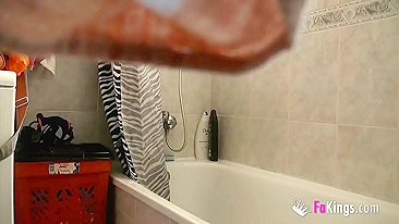 Mom masturbating in the shower. I put spy cam in master bathroom