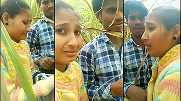 Jangal Me Mangal !? Horny couple caught by public. Indian mms leaked