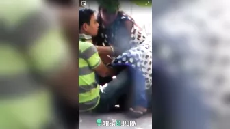 Viral Desi XXX MMS! In the bush, villager caught a couple fucking