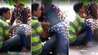 Viral Desi XXX MMS! In the bush, villager caught a couple fucking