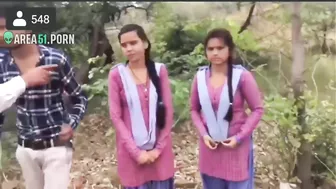 After school naughty Indian couple was caught doing mangal in the jungle