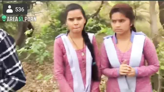 After school naughty Indian couple was caught doing mangal in the jungle