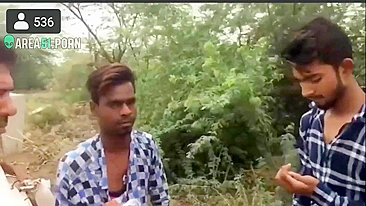 After school naughty Indian couple was caught doing mangal in the jungle