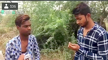 After school naughty Indian couple was caught doing mangal in the jungle