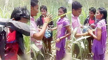jangal me mangal video! Couple caught by village people. Viral XXX