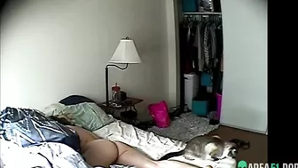 A sister was caught masturbating on camera while in bed with her iPad