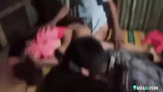 Aunt gets fucked by two nephews. Leaked Desi XXX MMs