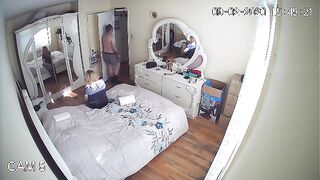 A hidden camera caught how a husband fucks babysitter while wife is at work